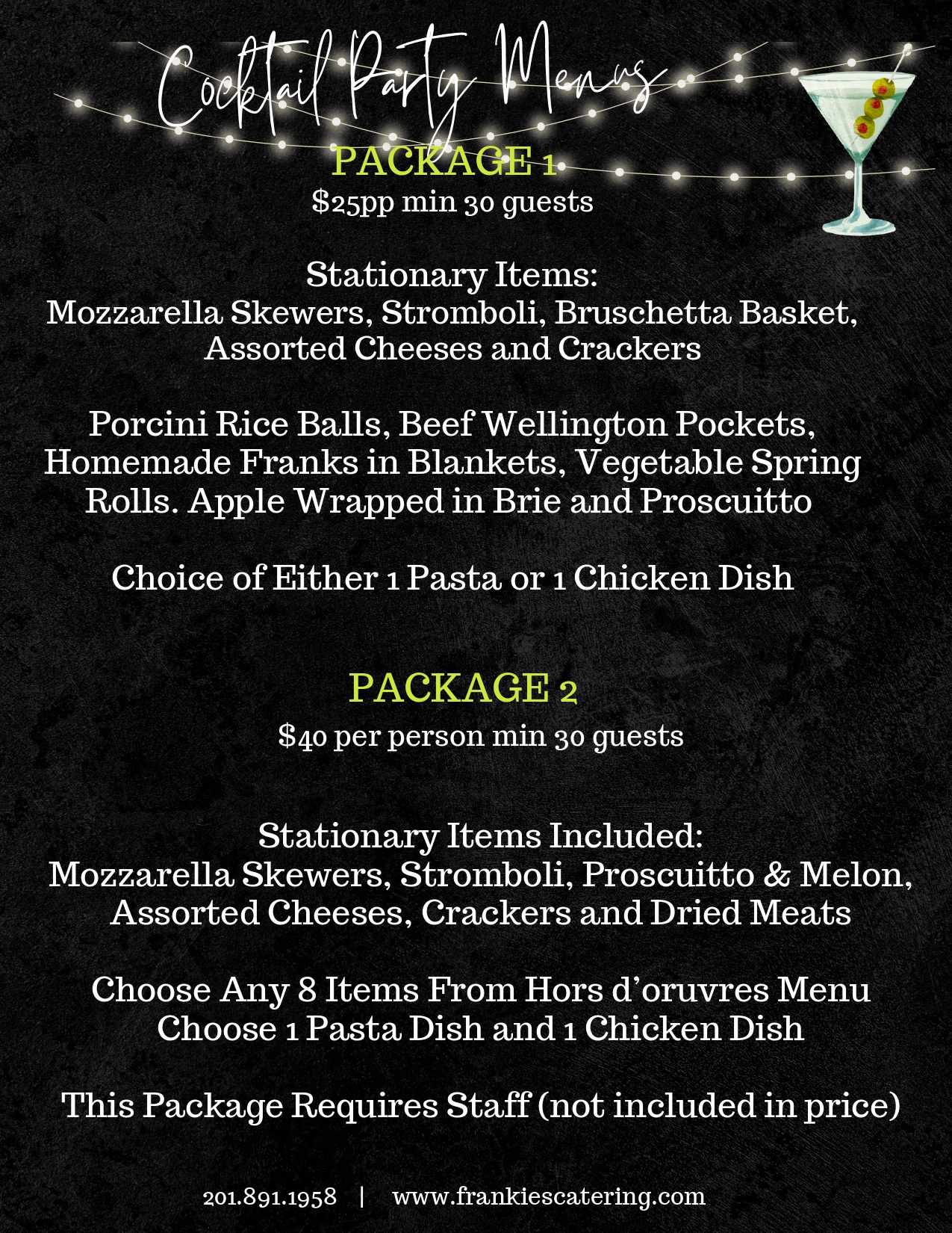 A menu of the restaurant moscato
